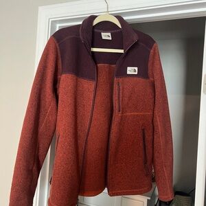 The North Face Maroon and Dark Red Fleece Jacket